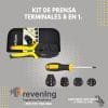 Kit de pinza prensa terminales 8 en 1