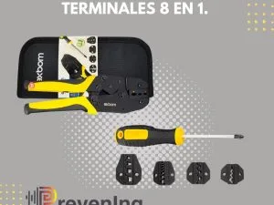 Kit de pinza prensa terminales 8 en 1