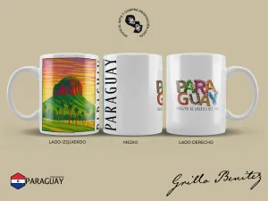 Taza diseño 2025 , cerro Taza de cerámica de 11 Oz / 325 ml sublimada con diseños de Paraguay Obra: Cerro Taza diseño 2025, Taza 11 oz / 325 ml. Obra en taza sublimada: Cerro @grillobenitez