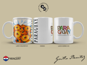 Taza diseño 2025, chipas Taza de cerámica de 11 Oz / 325 ml sublimada con diseños de Paraguay Obra: Chipa Taza diseño 2025, Taza 11 oz / 325 ml. Obra en taza sublimada: Chipa @grillobenitez
