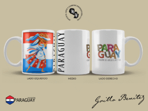 Taza diseño 2025, chipera Taza de cerámica de 11 Oz / 325 ml sublimada con diseños de Paraguay Obra: Chipera Taza diseño 2025, Taza 11 oz / 325 ml. Obra en taza sublimada: Chiperia @grillobenitez