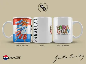 Taza diseño 2025, chipera Taza de cerámica de 11 Oz / 325 ml sublimada con diseños de Paraguay Obra: Chipera Taza diseño 2025, Taza 11 oz / 325 ml. Obra en taza sublimada: Chiperia @grillobenitez