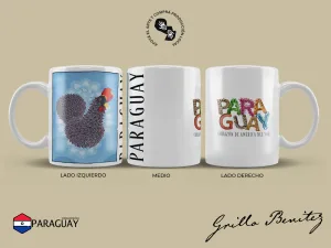 Taza diseño 2025, Gallinita Pichai Negra Taza de cerámica de 11 Oz / 325 ml sublimada con diseños de Paraguay Obra: Gallinita Pichai Negra Taza diseño 2025, Taza 11 oz / 325 ml. Obra en taza sublimada: Gallinita Pichai Negra @grillobenitez