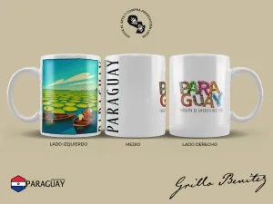 Taza diseño 2025, Irupe Taza de cerámica de 11 Oz / 325 ml sublimada con diseños de Paraguay Obra: Irupe Taza diseño 2025, Taza 11 oz / 325 ml. Obra en taza sublimada: Irupe @grillobenitez