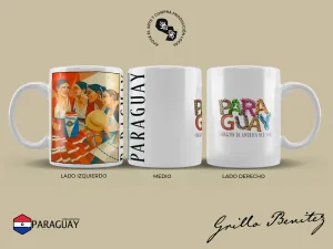 Taza diseño 2025, Kuña Paraguaya Taza de cerámica de 11 Oz / 325 ml sublimada con diseños de Paraguay Obra: Kuña Paraguaya Taza diseño 2025, Taza 11 oz / 325 ml. Obra en taza sublimada: Kuña Paraguaya @grillobenitez