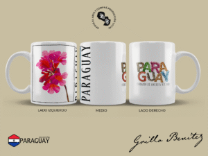 Taza diseño 2025, Flor de Lapacho Taza de cerámica de 11 Oz / 325 ml sublimada con diseños de Paraguay Obra: Flor de Lapacho Taza diseño 2025, Taza 11 oz / 325 ml. Obra en taza sublimada: Flor de Lapacho @grillobenitez