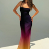 Vestido Elegante Degradado Sunset